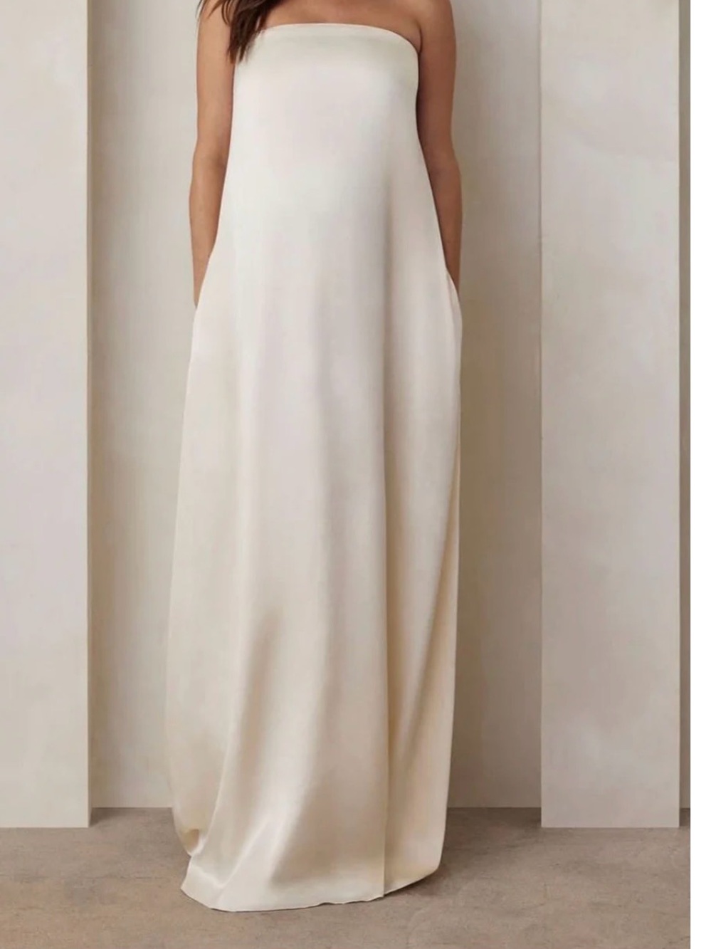 Bumpsuit Brushed Satin Maternity Gown